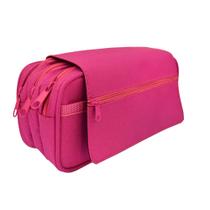 Estojo Escolar Grande Com 4 Compartimentos Rosa Dac Estojo Escolar Grande Com 4 Compartimentos Rosa Dac