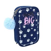 Estojo Escolar Grande Dream Big Jeans Divisórias Pompom Azul Volta as Aulas Ensino Fundamental Kawai Estojo Escolar Grande Dream Big Jeans Divisórias Pompom Azul Volta as Aulas Ensino Fundamental Kawai