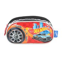 Estojo Escolar Grande Juvenil Hot Wheels Luxcel