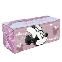 Estojo Escolar Grande Minnie em PVC Cristal Dac
