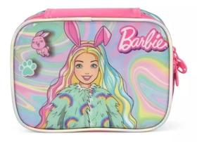 Estojo Escolar Grande Organizador Box 100 Pens Boneca Barbie