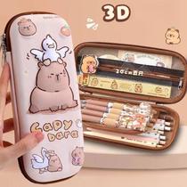 Estojo Escolar Grande Rigido 3D Capivara Fofa Papelaria Fofa Estojo Escolar Grande Rigido 3D Capivara Fofa Papelaria Fofa