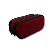 Estojo Escolar Grande Triplo Unissex Juvenil Nylon c/ Zíper Yepp