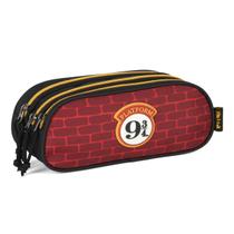 Estojo Escolar Harry Potter Infantil Vinho Magia Hogwarts