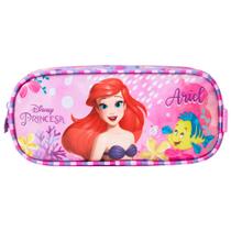 Estojo Escolar Infantil 1 Divisória Princesa Ariel Disney Estojo Escolar Infantil 1 Divisória Princesa Ariel Disney