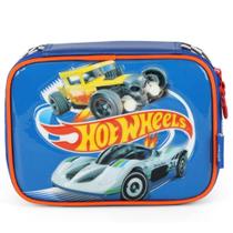 Estojo Escolar Infantil 100 Pens Hot Wheels by Luxcel Ref 41504