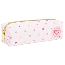 Estojo Escolar Infantil Académie Coração Metalizado Rosa - Tilibra Estojo Escolar Infantil Académie Coração Metalizado Rosa - Tilibra