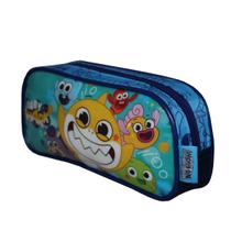 Estojo Escolar Infantil Baby Shark Pink Fong Azul Estojo Escolar Infantil Baby Shark Pink Fong Azul