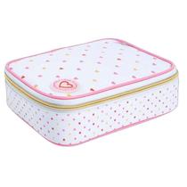 Estojo Escolar Infantil Box Académie Coração Metalizado Azul - Tilibra