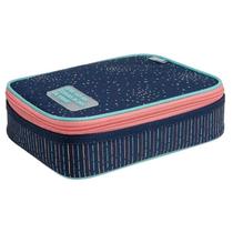 Estojo Escolar Infantil Box Académie Dots Azul - Tilibra