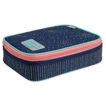 Estojo Escolar Infantil Box Académie Dots Azul - Tilibra Estojo Escolar Infantil Box Académie Dots Azul - Tilibra