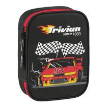 Estojo Escolar Infantil Box Hot Car 1113 Preto - Triviun