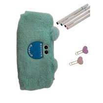 Estojo Escolar Infantil de Pelúcia Monstrinhos Cores CAND Envio imediato