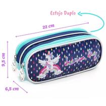 Estojo Escolar Infantil DREAM BIG Unicórnio Denlex
