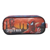Estojo Escolar Infantil Duplo Homem Aranha Estampado Xeryus Cor Azul Spiderman