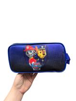 Estojo Escolar Infantil Duplo Patrulha Canina - Azul e Preto com 2 Divisórias Estojo Escolar Infantil Duplo Patrulha Canina - Azul e Preto com 2 Divisórias