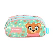Estojo Escolar Infantil Duplo Up4You Ursinho Verde e Rosa Estojo Escolar Infantil Duplo Up4You Ursinho Verde e Rosa