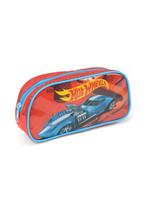 Estojo Escolar Infantil Hot Wheels Simples Vermelho Luxcel