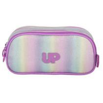 Estojo Escolar Infantil Luxcel Roxo com Glitter - ET49 Estojo Escolar Infantil Luxcel Roxo com Glitter - ET49