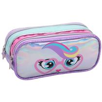 Estojo Escolar Infantil Menina Personagem para Criança Material Reforçado Divisória Dupla Lápis Caneta Borracha Compartimentos Espaçosos Estojo Escolar Infantil Menina Personagem para Criança Material Reforçado Divisória Dupla Lápis Caneta Borracha Compartimentos Espaçosos