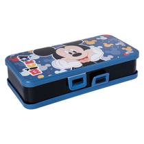 Estojo Escolar Infantil Organizador Dupla Abertura com Trava Decorado Plasútil