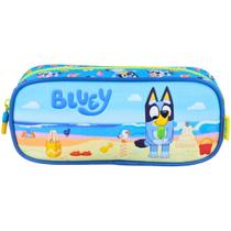 Estojo Escolar Infantil Simples Bluey Ziper 1 Boca Xeryus