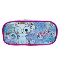 Estojo Escolar Infantil Simples Gata Cindy Luxcel EI37614CD Estojo Escolar Infantil Simples Gata Cindy Luxcel EI37614CD