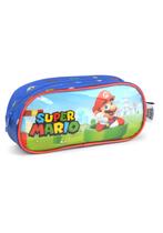 Estojo Escolar Infantil Super Mario Original Luxcel Azul
