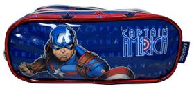 Estojo Escolar Infantil Triplo 3 Divisórias Estampa Personagem Boneco Menino Herói Capitão América Os Vingadores Avengers Penal Marvel Estojo Escolar Infantil Triplo 3 Divisórias Estampa Personagem Boneco Menino Herói Capitão América Os Vingadores Avengers Penal Marvel