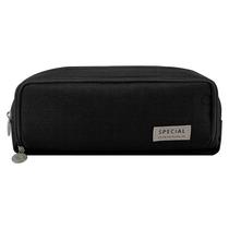 Estojo Escolar Infantil Triplo Special Preto - Tend