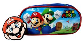 Estojo Escolar Infantil Triplo Super Mario Bros 3 Divisórias Estampa Personagem Boneco Mario E Luigi Penal Luxcel Estojo Escolar Infantil Triplo Super Mario Bros 3 Divisórias Estampa Personagem Boneco Mario E Luigi Penal Luxcel