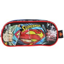 Estojo Escolar Juvenil Infantil Superman Meninos Cinza Estojo Escolar Juvenil Infantil Superman Meninos Cinza