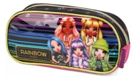 Estojo Escolar Lápis Necessaire Infantil Rainbow High Preto Preto