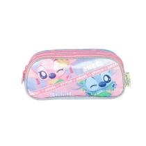 Estojo Escolar Luxcel Stitch Roxo Floral Estojo Escolar Luxcel Stitch Roxo Floral