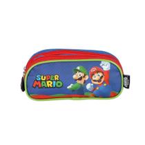 Estojo Escolar Luxcel Super Mario Bros Azul Estojo Escolar Luxcel Super Mario Bros Azul