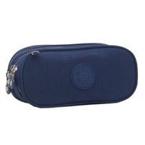 Estojo Escolar Masculino Feminino Grande 3 Ziperes Triplo Cores:Azul 783 Estojo Escolar Masculino Feminino Grande 3 Ziperes Triplo Cores:Azul 783