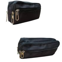 Estojo Escolar Masculino Feminino Grande 3 Ziperes Triplo Cores:Preto JYL 828 Estojo Escolar Masculino Feminino Grande 3 Ziperes Triplo Cores:Preto JYL 828