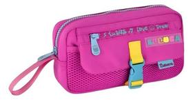 Estojo Escolar Menina Grande Barato Completo Juvenil Simples - Preto