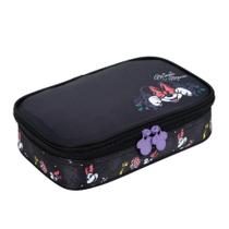 Estojo Escolar Minnie Disney Box Com Elásticos Preto Estojo Escolar Minnie Disney Box Com Elásticos Preto