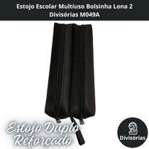 Estojo Escolar Multiuso Bolsinha Lona 2 Divisórias M049A Estojo Escolar Multiuso Bolsinha Lona 2 Divisórias M049A