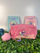 Estojo Escolar Necessaire Stitch Infantil Com Alça E Pompom