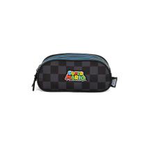 Estojo Escolar Nintendo Super Mario Bros 3 divisórias - Licenciado Cor:Azul - oem