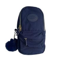 Estojo Escolar Nylon Mini 2 Divisórias Juvenil Com Pompom Estojo Escolar Nylon Mini 2 Divisórias Juvenil Com Pompom