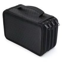 Estojo Escolar OEM Grande de Nylon Tático com 4 Zíperes e Divisórias 1 Unidade Preto Estojo Escolar OEM Grande de Nylon Tático com 4 Zíperes e Divisórias 1 Unidade Preto