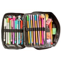 Estojo Escolar Organizador 100 Pens Lápis Glitter - DS Boutique