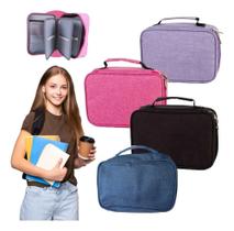 Estojo Escolar Organizador Box Com Divisória Grande Alça Estojo Escolar Organizador Box Com Divisória Grande Alça