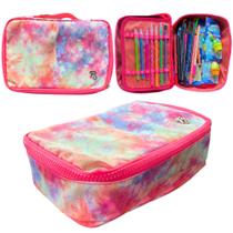 Estojo Escolar Organizador Box Grande C/ Divisórias Bolsinha Estojo Escolar Organizador Box Grande C/ Divisórias Bolsinha