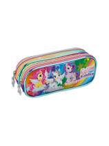 Estojo Escolar Penal Duplo Unicórnio Rainbow Estojo Escolar Penal Duplo Unicórnio Rainbow
