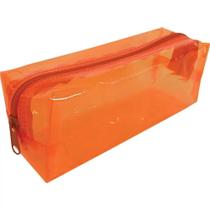 Estojo Escolar PVC Transparente Retangular Juvenil Big Colors Marca Kit