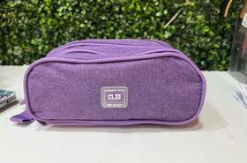 Estojo Escolar Quadruplo 4 Divisorias Sport Clio Style Lilas Estojo Escolar Quadruplo 4 Divisorias Sport Clio Style Lilas